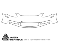 Porsche Panamera 2017-2023 Avery Dennison Clear Bra Bumper Paint Protection Kit Diagram