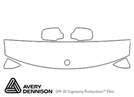 Saab 9-3. 1999-2002 Avery Dennison Clear Bra Hood Paint Protection Kit Diagram