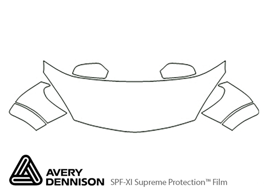 Saturn Astra 2008-2008 Avery Dennison Clear Bra Hood Paint Protection Kit Diagram