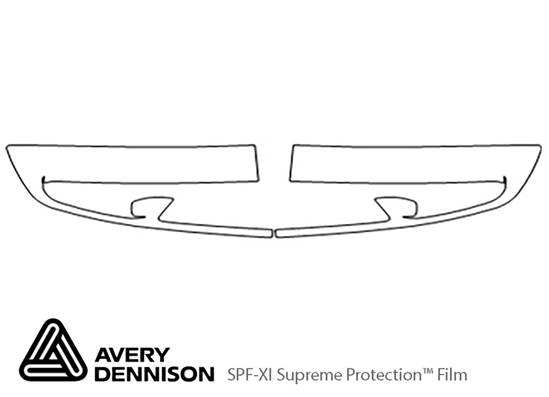 Saturn L-Series 2000-2002 Avery Dennison Clear Bra Bumper Paint Protection Kit Diagram