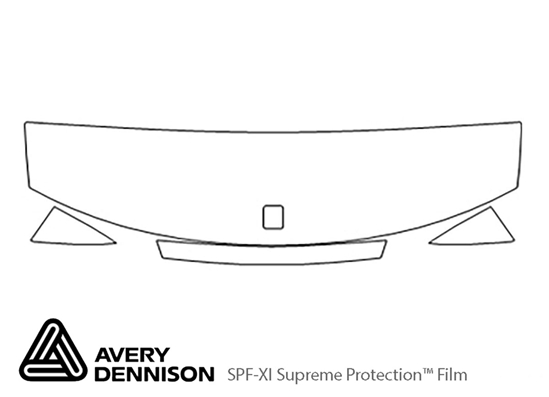 Saturn L-Series 2000-2002 Avery Dennison Clear Bra Hood Paint Protection Kit Diagram