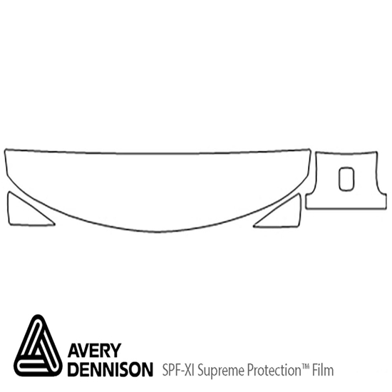 Saturn S-Series 1996-2000 Avery Dennison Clear Bra Hood Paint Protection Kit Diagram