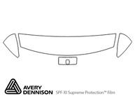 Saturn S-Series 2001-2002 Avery Dennison Clear Bra Hood Paint Protection Kit Diagram