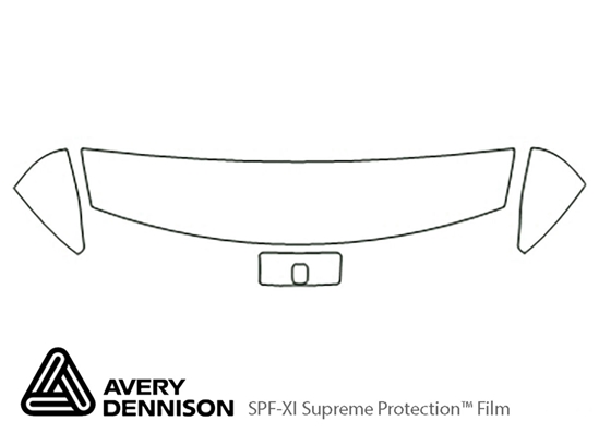 Saturn S-Series 2001-2002 Avery Dennison Clear Bra Hood Paint Protection Kit Diagram