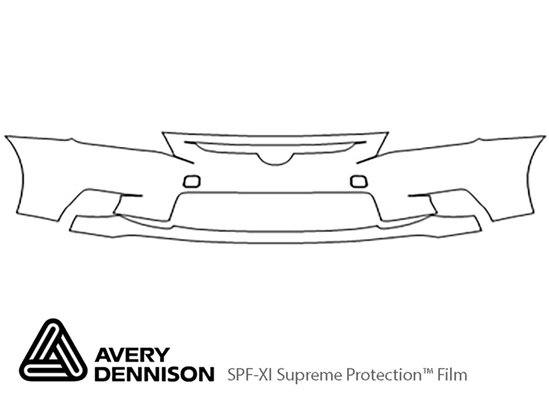 Scion tC 2011-2013 Avery Dennison Clear Bra Bumper Paint Protection Kit Diagram