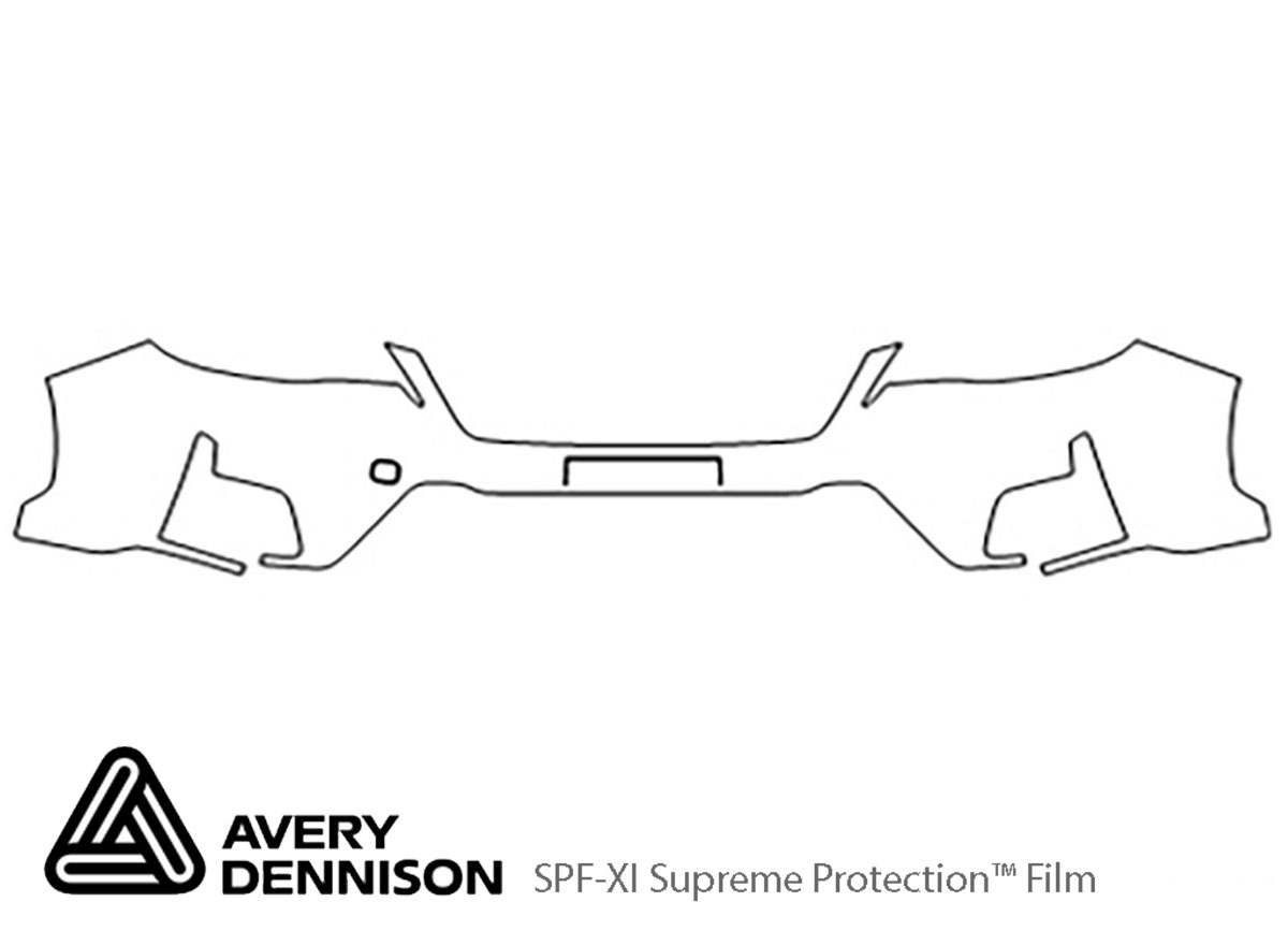 Subaru Crosstrek 2016-2017 Avery Dennison Clear Bra Bumper Paint Protection Kit Diagram