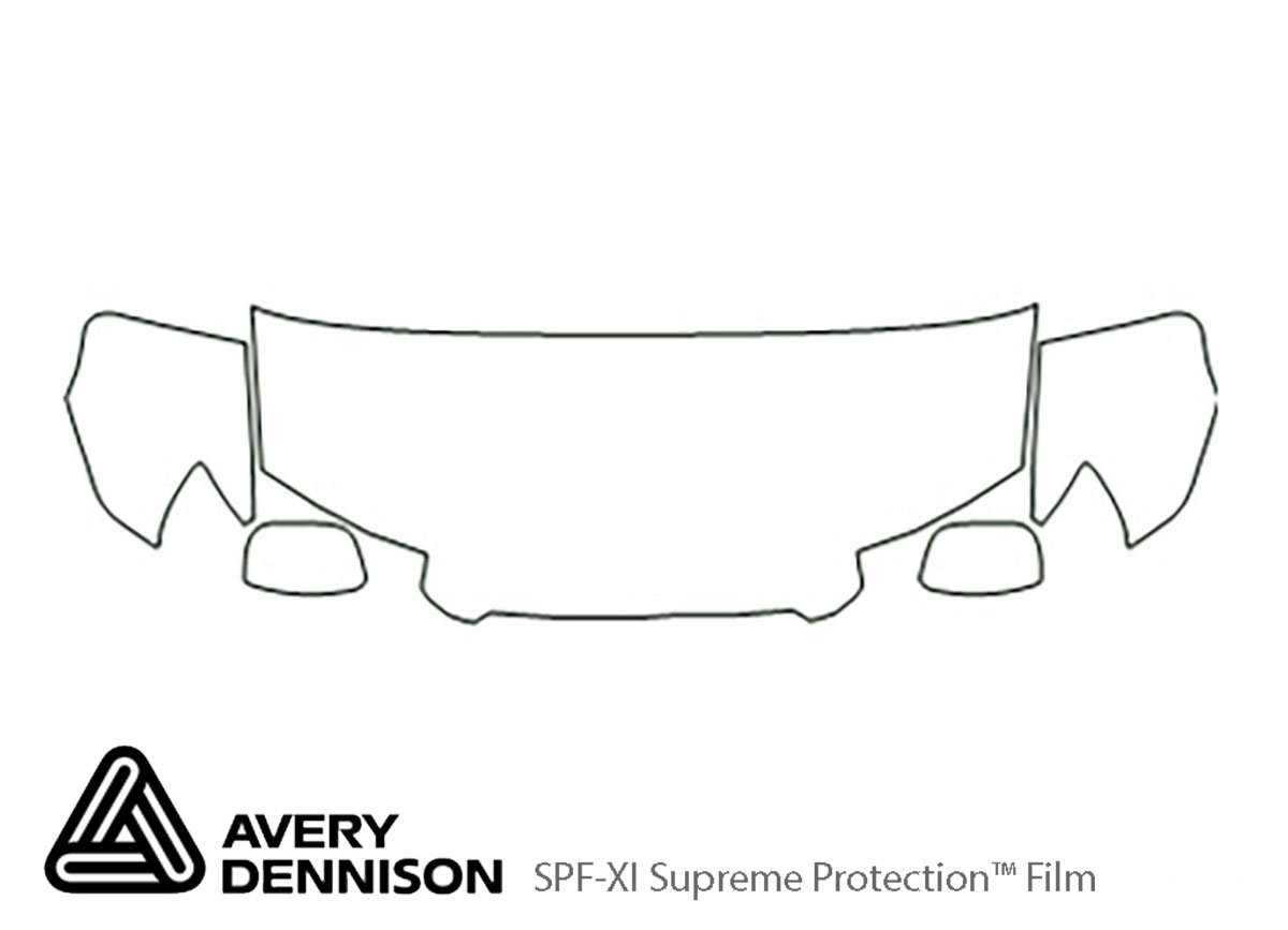 Subaru Forester 2006-2008 Avery Dennison Clear Bra Hood Paint Protection Kit Diagram
