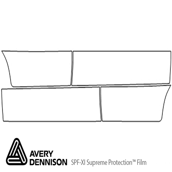Subaru Impreza 2006-2007 Avery Dennison Clear Bra Door Cup Paint Protection Kit Diagram