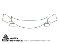 Subaru Impreza 2008-2011 Avery Dennison Clear Bra Hood Paint Protection Kit Diagram