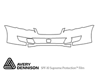 Subaru Legacy 2008-2009 Avery Dennison Clear Bra Bumper Paint Protection Kit Diagram