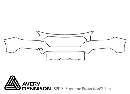 Subaru Outback 2015-2017 Avery Dennison Clear Bra Bumper Paint Protection Kit Diagram
