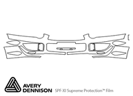 Subaru WRX 2004-2005 Avery Dennison Clear Bra Bumper Paint Protection Kit Diagram