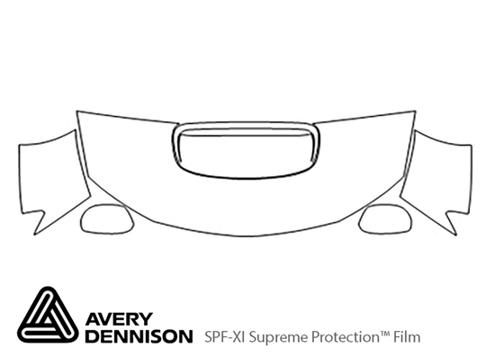 Subaru WRX 2008-2014 Avery Dennison Clear Bra Hood Paint Protection Kit Diagram