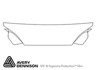 Tesla Model S 2012-2015 Avery Dennison Clear Bra Hood Paint Protection Kit Diagram
