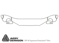 Toyota 4Runner 2010-2013 Avery Dennison Clear Bra Hood Paint Protection Kit Diagram