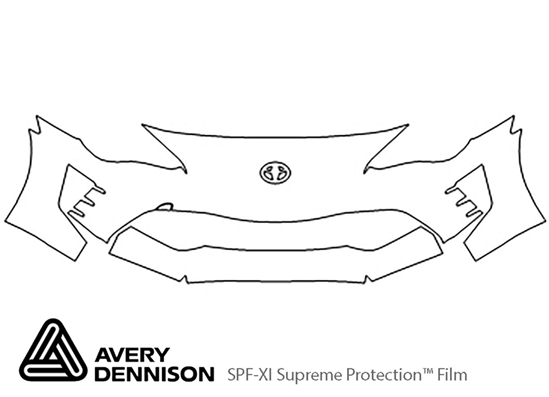 Toyota 86 2017-2020 Avery Dennison Clear Bra Bumper Paint Protection Kit Diagram