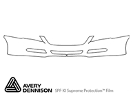 Toyota Avalon 2008-2010 Avery Dennison Clear Bra Bumper Paint Protection Kit Diagram