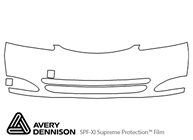 Toyota Camry 2002-2004 Avery Dennison Clear Bra Bumper Paint Protection Kit Diagram