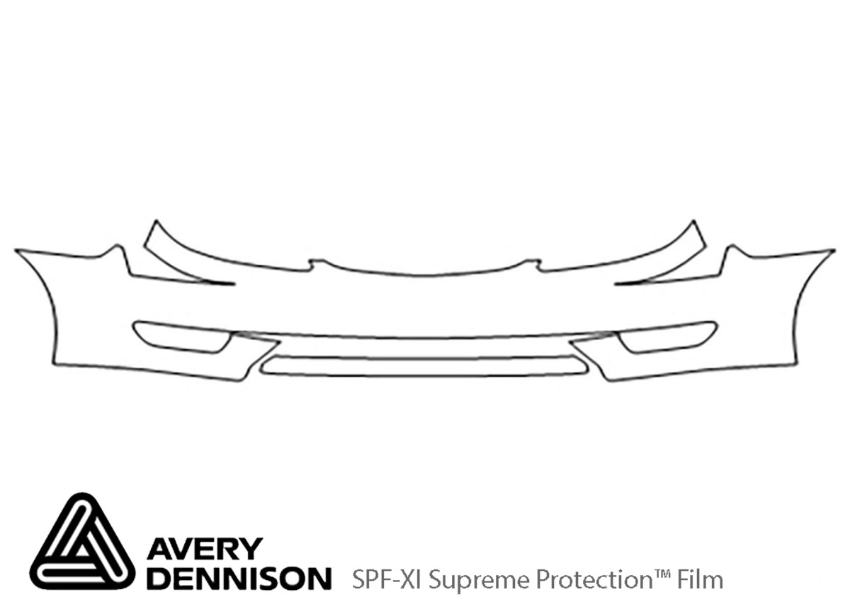 Toyota Camry 2005-2006 Avery Dennison Clear Bra Bumper Paint Protection Kit Diagram