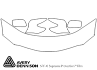 Toyota Camry 2007-2011 Avery Dennison Clear Bra Hood Paint Protection Kit Diagram