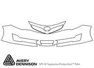 Toyota Camry 2012-2014 Avery Dennison Clear Bra Bumper Paint Protection Kit Diagram