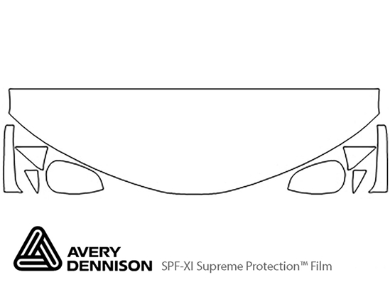 Toyota Camry 2012-2014 Avery Dennison Clear Bra Hood Paint Protection Kit Diagram