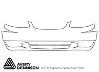 Toyota Corolla 2003-2004 Avery Dennison Clear Bra Bumper Paint Protection Kit Diagram