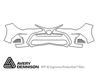 Toyota Corolla 2017-2019 Avery Dennison Clear Bra Bumper Paint Protection Kit Diagram