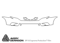 Toyota Highlander 2011-2013 Avery Dennison Clear Bra Bumper Paint Protection Kit Diagram