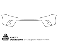 Toyota Highlander 2017-2019 Avery Dennison Clear Bra Bumper Paint Protection Kit Diagram