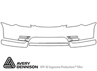 Toyota Matrix 2003-2004 Avery Dennison Clear Bra Bumper Paint Protection Kit Diagram