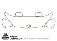Toyota Matrix 2009-2013 Avery Dennison Clear Bra Hood Paint Protection Kit Diagram