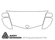 Toyota Prius 2004-2009 Avery Dennison Clear Bra Hood Paint Protection Kit Diagram