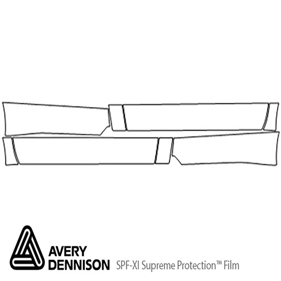 Toyota Tundra 2007-2013 Avery Dennison Clear Bra Door Cup Paint Protection Kit Diagram