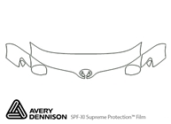 Toyota Venza 2009-2015 Avery Dennison Clear Bra Hood Paint Protection Kit Diagram
