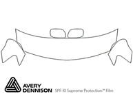 Toyota Yaris 2007-2011 Avery Dennison Clear Bra Hood Paint Protection Kit Diagram