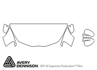Toyota Yaris 2015-2018 Avery Dennison Clear Bra Hood Paint Protection Kit Diagram