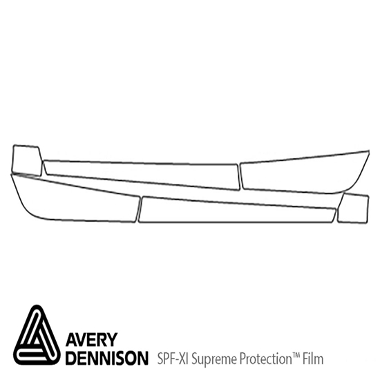 Toyota Yaris 2017-2018 Avery Dennison Clear Bra Door Cup Paint Protection Kit Diagram