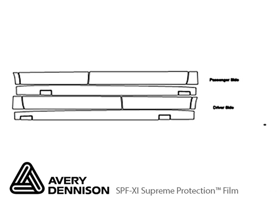 Volkswagen CC 2013-2017 Avery Dennison Clear Bra Door Cup Paint Protection Kit Diagram