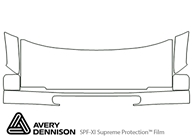 Volkswagen EuroVan 1999-2001 Avery Dennison Clear Bra Hood Paint Protection Kit Diagram