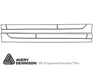 Volkswagen Golf 2016-2019 Avery Dennison Clear Bra Door Cup Paint Protection Kit Diagram
