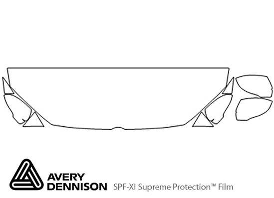 Volkswagen Passat 2012-2015 Avery Dennison Clear Bra Hood Paint Protection Kit Diagram