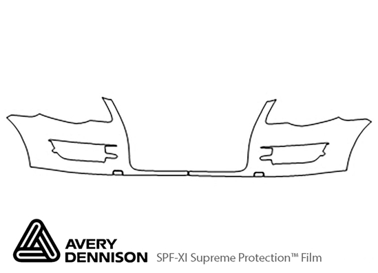 Volkswagen Touareg 2008-2010 Avery Dennison Clear Bra Bumper Paint Protection Kit Diagram