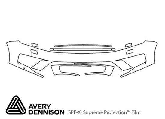 Volkswagen Touareg 2015-2017 Avery Dennison Clear Bra Bumper Paint Protection Kit Diagram