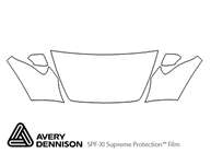 Volvo C70 2006-2010 Avery Dennison Clear Bra Hood Paint Protection Kit Diagram