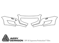 Volvo C70 2011-2012 Avery Dennison Clear Bra Bumper Paint Protection Kit Diagram