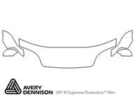 Volvo S40 2001-2004 Avery Dennison Clear Bra Hood Paint Protection Kit Diagram