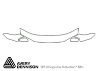 Volvo S80 2004-2006 Avery Dennison Clear Bra Hood Paint Protection Kit Diagram