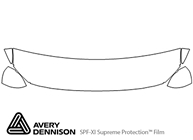 Volvo S90 2017-2020 Avery Dennison Clear Bra Hood Paint Protection Kit Diagram