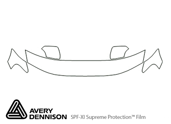 Volvo XC70 2007-2007 Avery Dennison Clear Bra Hood Paint Protection Kit Diagram